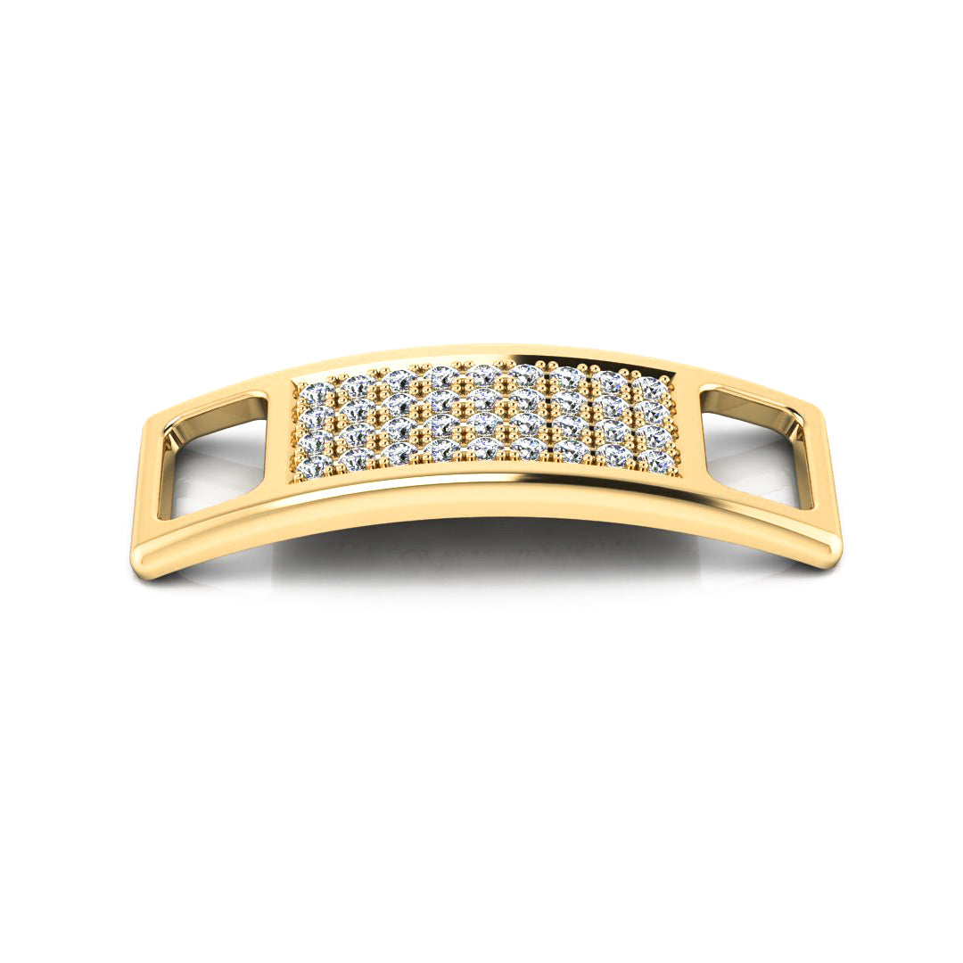 Pavé Diamond Shoe Tags - Yellow Gold