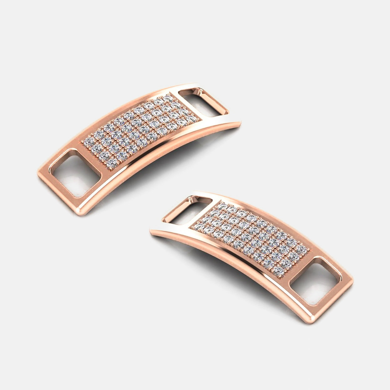 Pavé Diamond Shoe Tags - Rose Gold