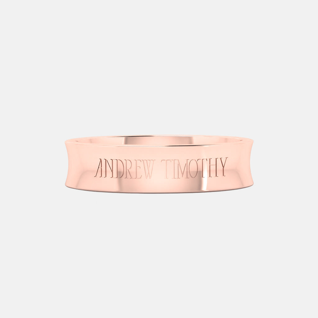 AT CONCAVE BAND, SMALL MODEL - Rose gold