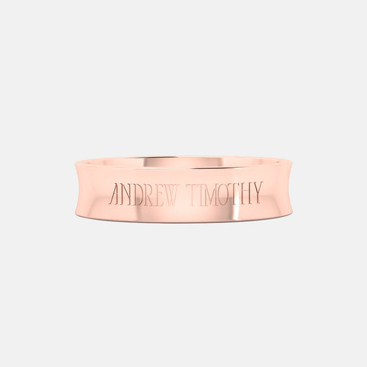 AT CONCAVE BAND, SMALL MODEL - Rose gold