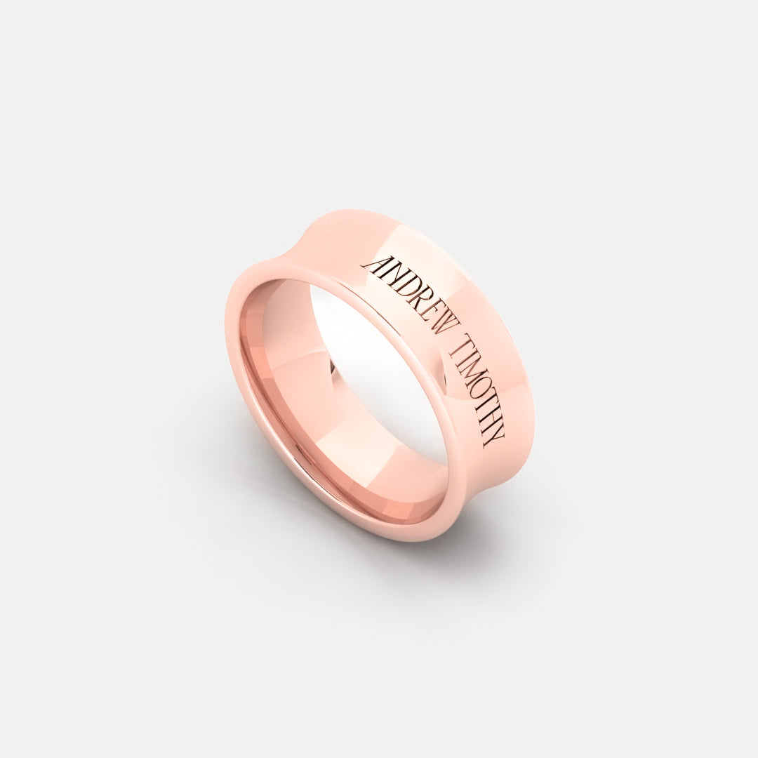 AT CONCAVE BAND, CLASSIC MODEL - Rose gold