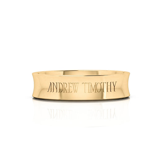 AT Signature Band in Yellow Gold