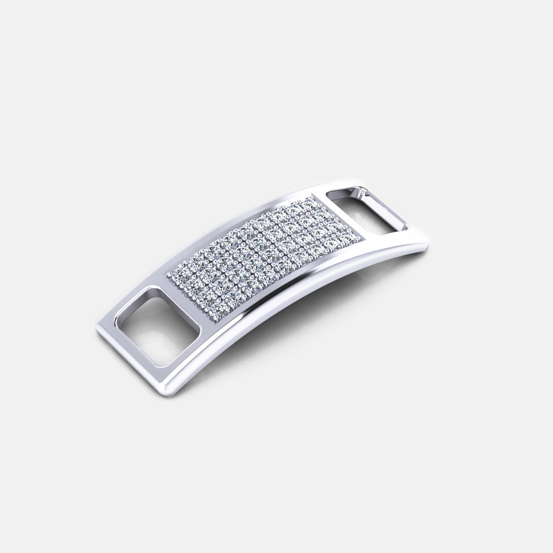 PAVE SHOE TAGS, PAVED - Sterling silver