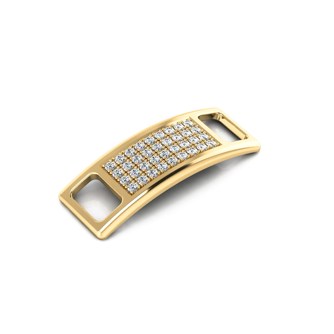 Pavé Diamond Shoe Tags - Yellow Gold