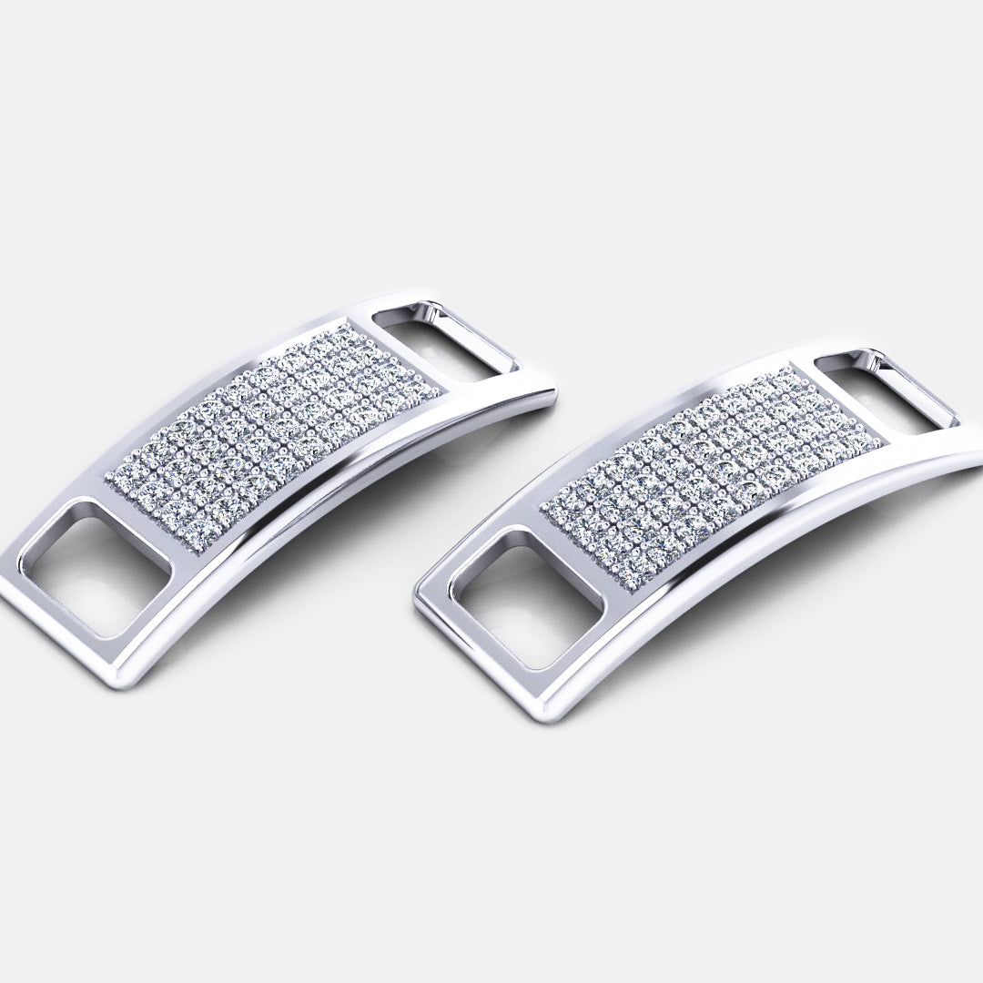 PAVE SHOE TAGS, PAVED - Sterling silver