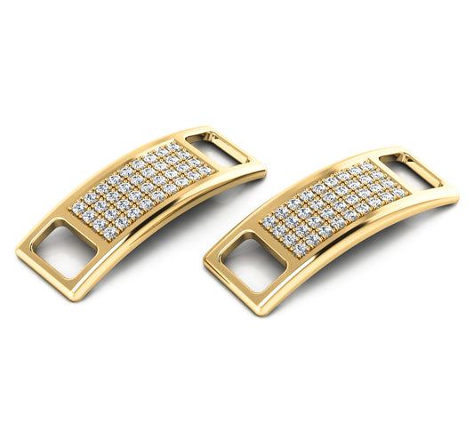 Pavé Diamond Shoe Tags - Yellow Gold