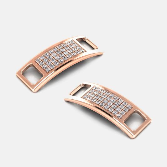 Pavé Diamond Shoe Tags - Rose Gold