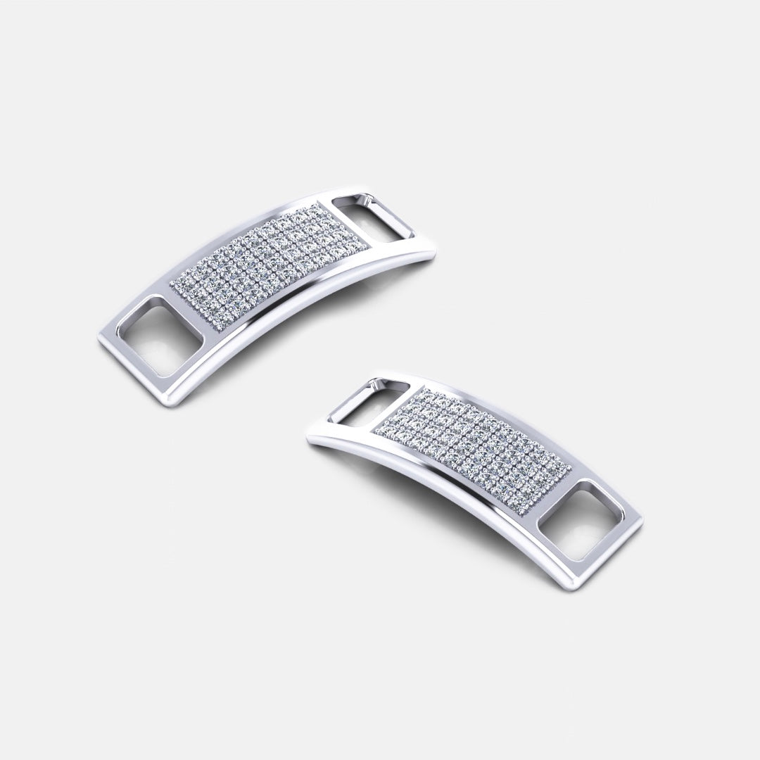 PAVE SHOE TAGS, PAVED - Sterling silver
