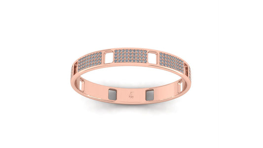 Pavé Ajouré Bracelet in Rose Gold with Diamonds