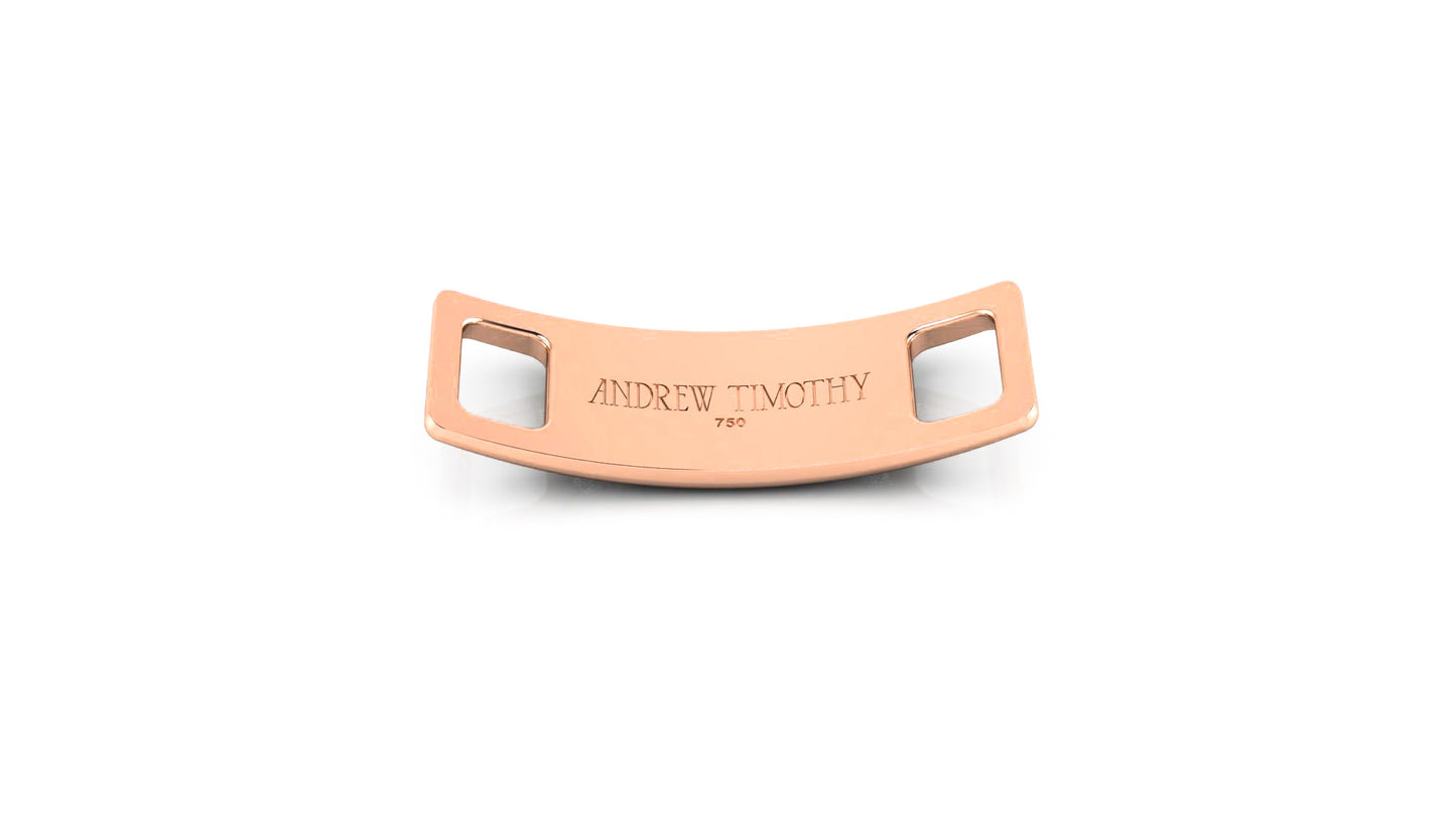 Pair of Pavé Diamond Shoe Tags - Rose Gold