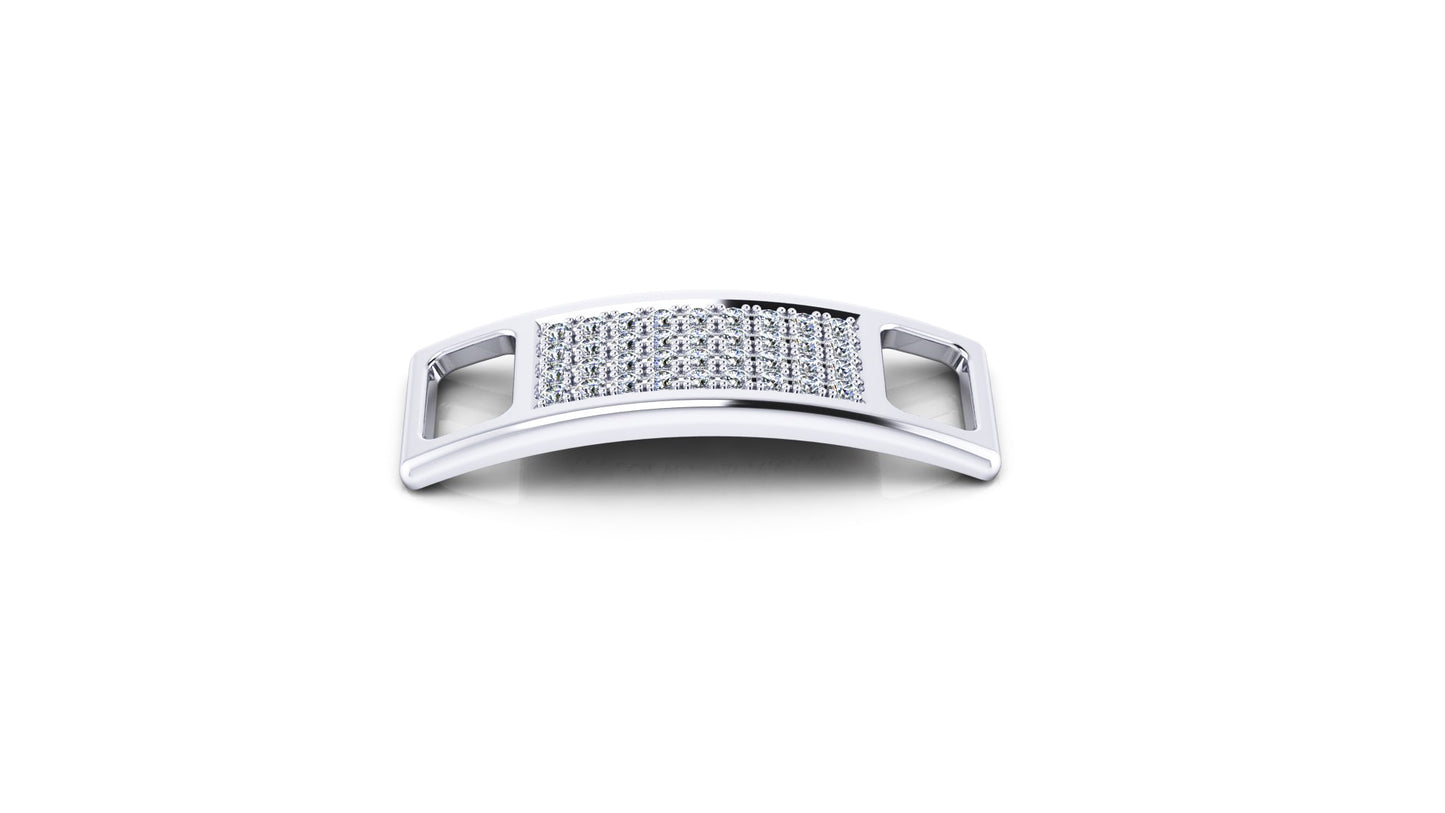Pair of Pavé Diamond Shoe Tags - White Gold