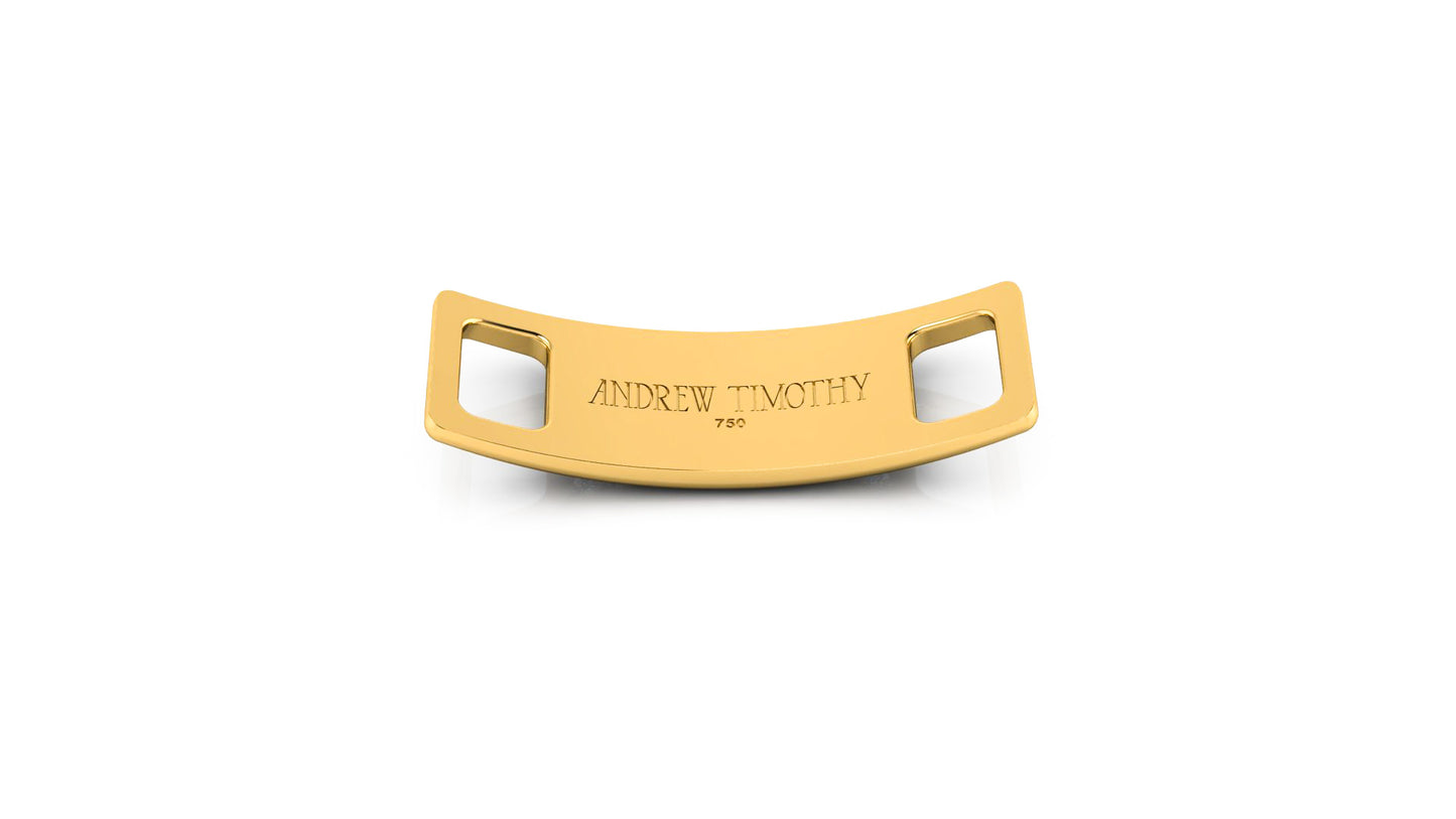 Pair of Pavé Diamond Shoe Tags - Yellow Gold