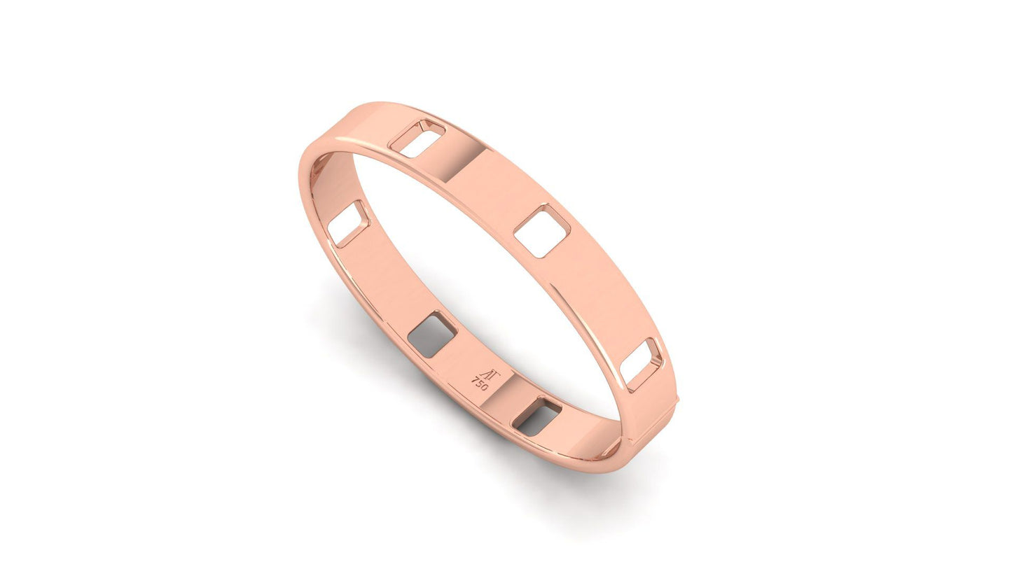 Pavé Ajouré Bracelet in Rose Gold