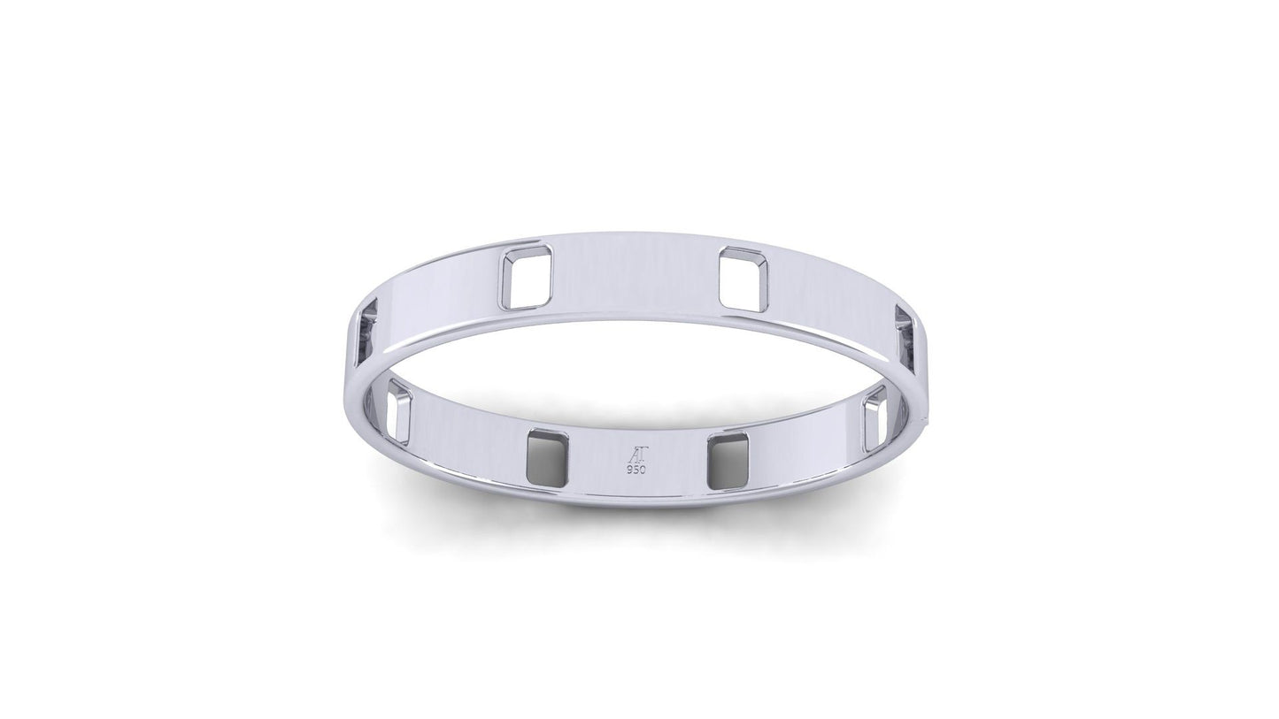 Pavé Ajouré Bracelet in White Gold