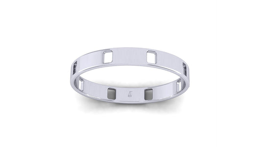 Pavé Ajouré Bracelet in White Gold