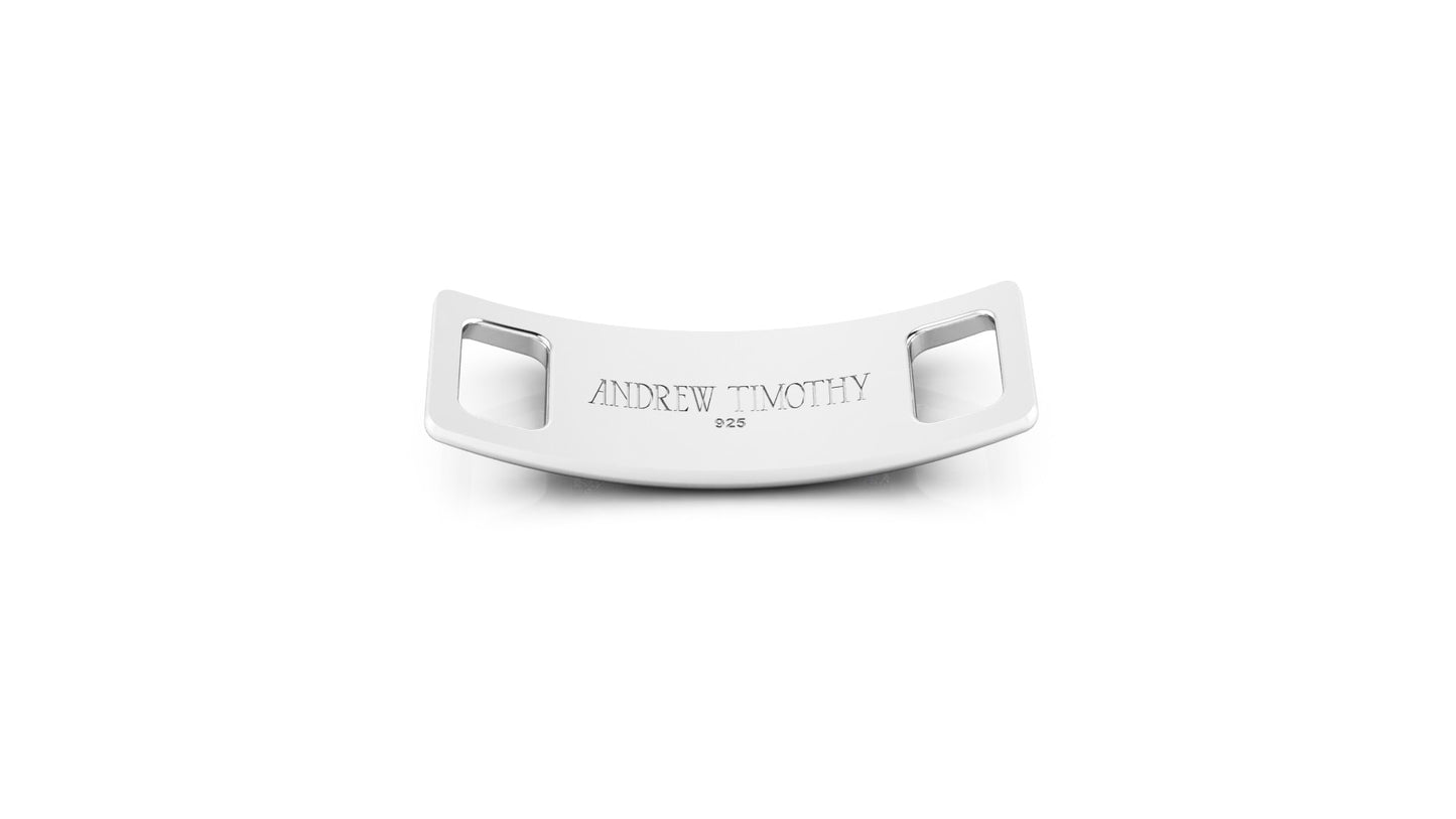 Pair of Pavé Shoe Tags - Sterling Silver