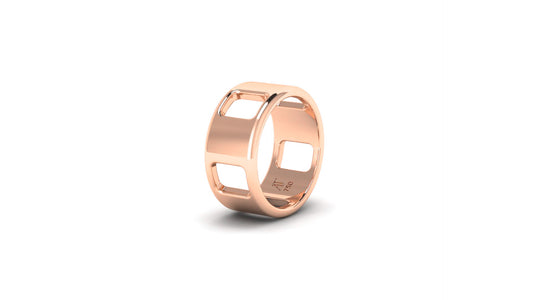 Pavé Ajouré Ring in Rose Gold