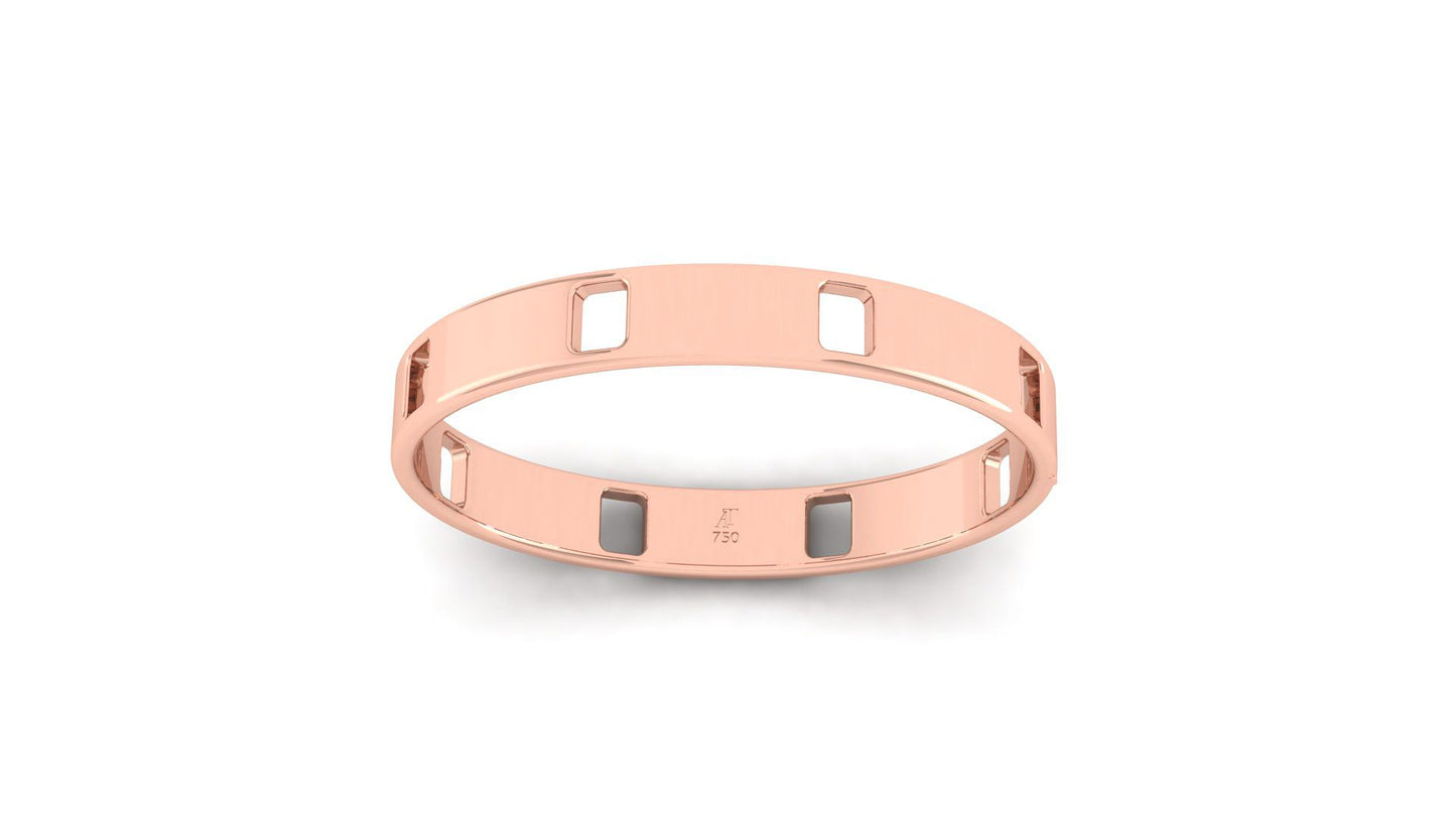 Pavé Ajouré Bracelet in Rose Gold