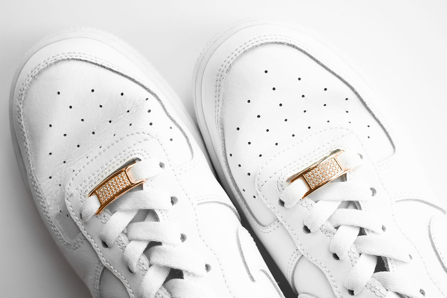 Pair of Pavé Diamond Shoe Tags - Rose Gold
