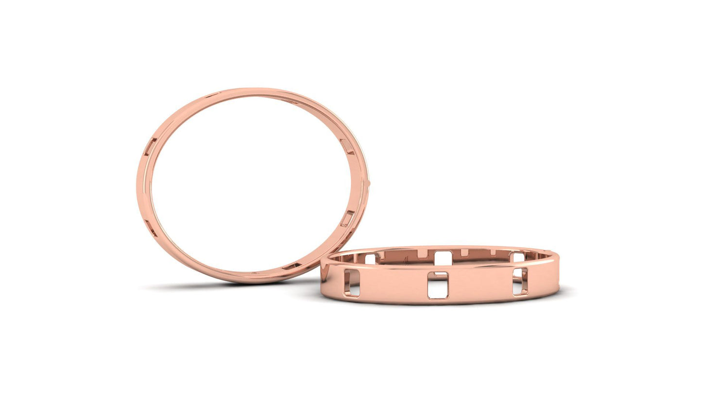 Pavé Ajouré Bracelet in Rose Gold