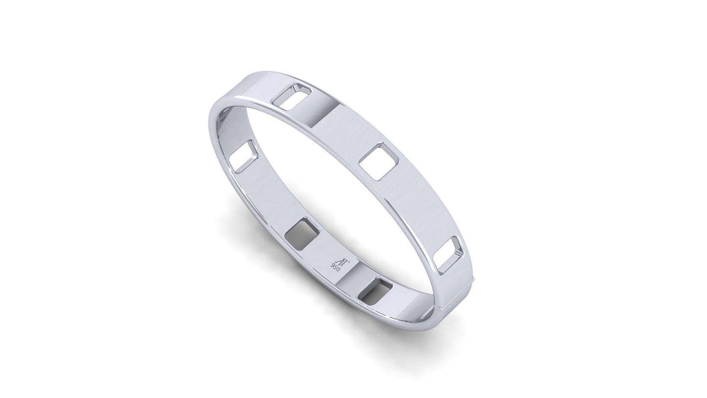 Pavé Ajouré Bracelet in White Gold